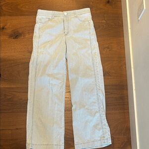 Democracy Light Blue Pinstripe Wide-Leg Jeans